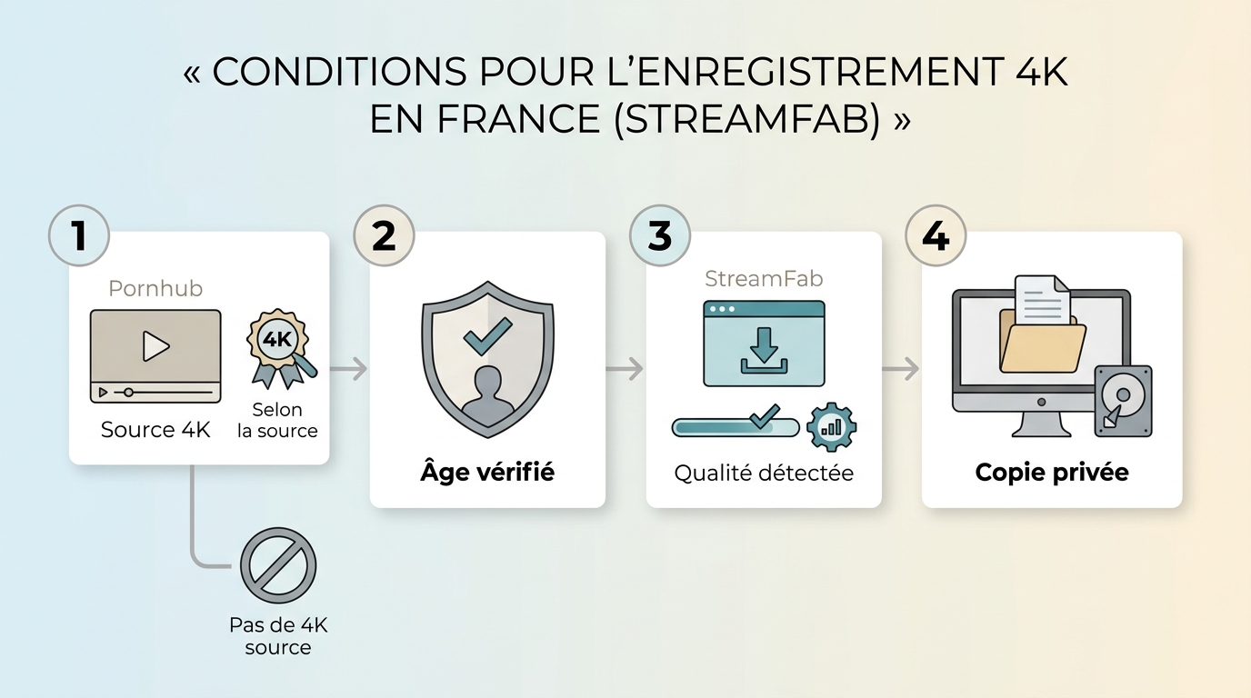 Conditions pour enregistrer en 4K depuis Pornhub avec StreamFab en France