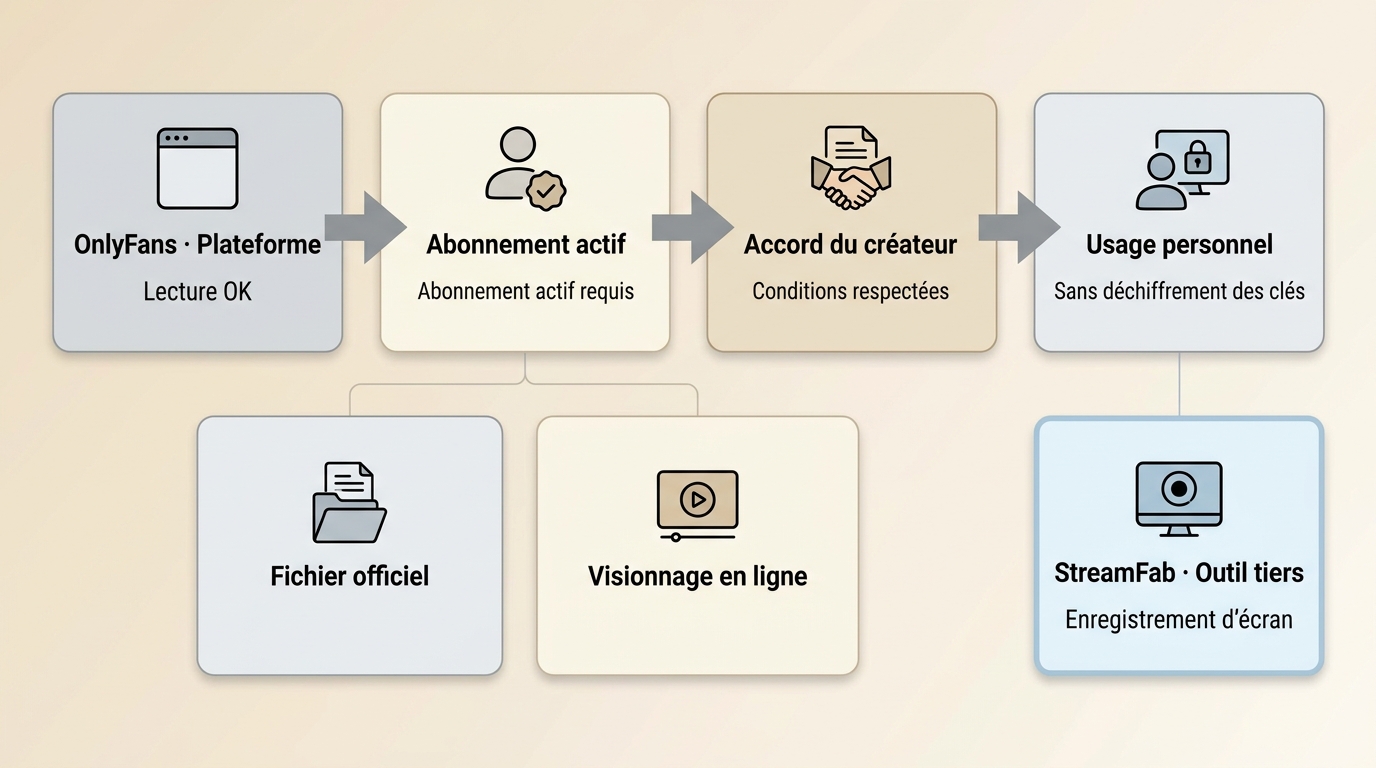 Conditions à vérifier avant une copie locale OnlyFans ou l’utilisation de StreamFab
