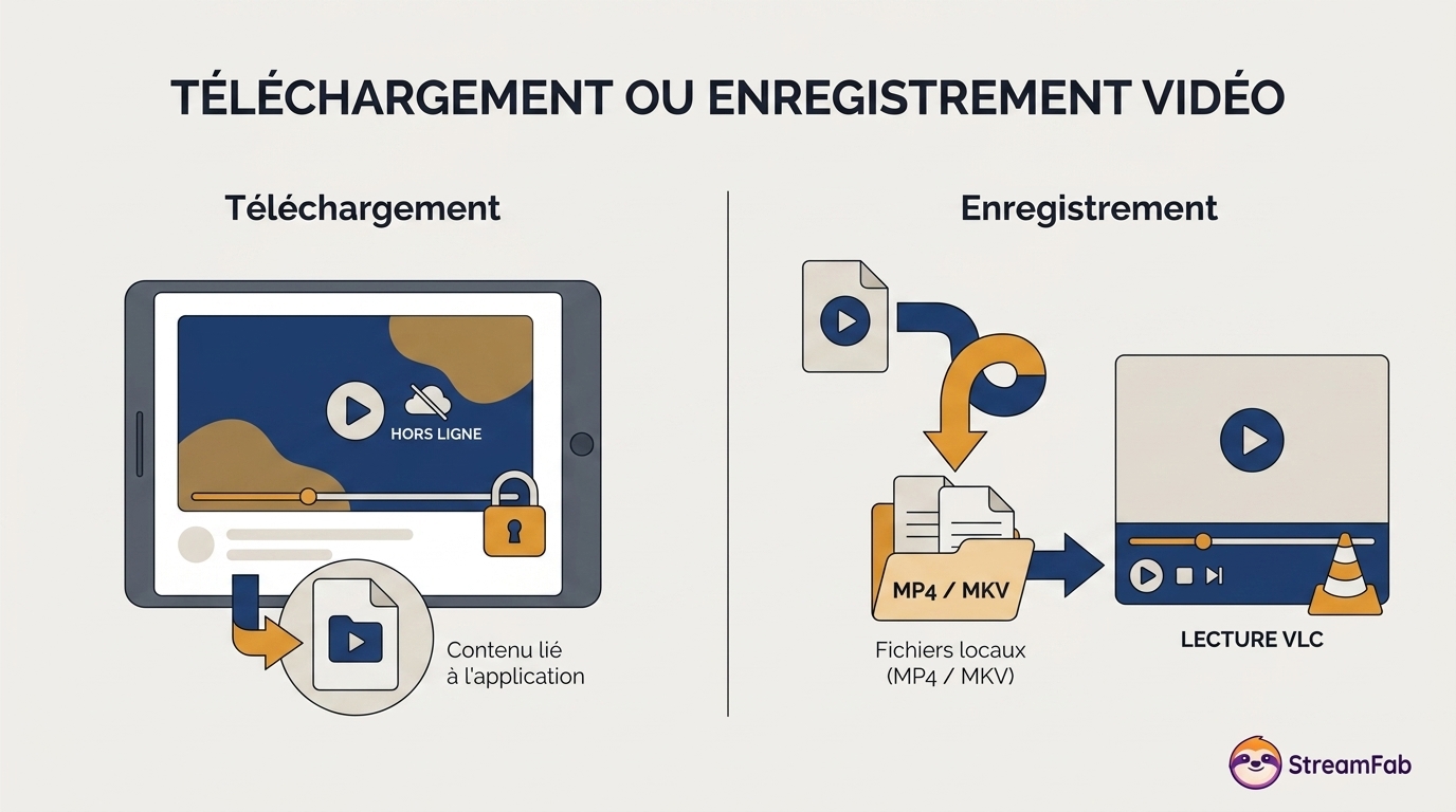 Téléchargement ou enregistrement vidéo : différences, qualité et fichier obtenu