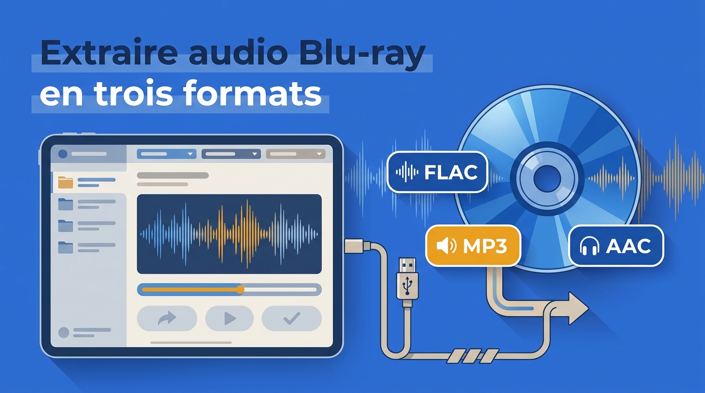 Extraire l'audio d'un Blu-ray en FLAC, MP3 ou AAC : 3 méthodes comparées