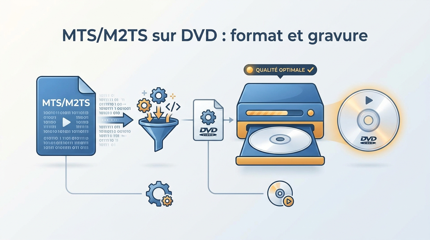 MTS/M2TS vers DVD : 2 méthodes et le bon format pour une platine