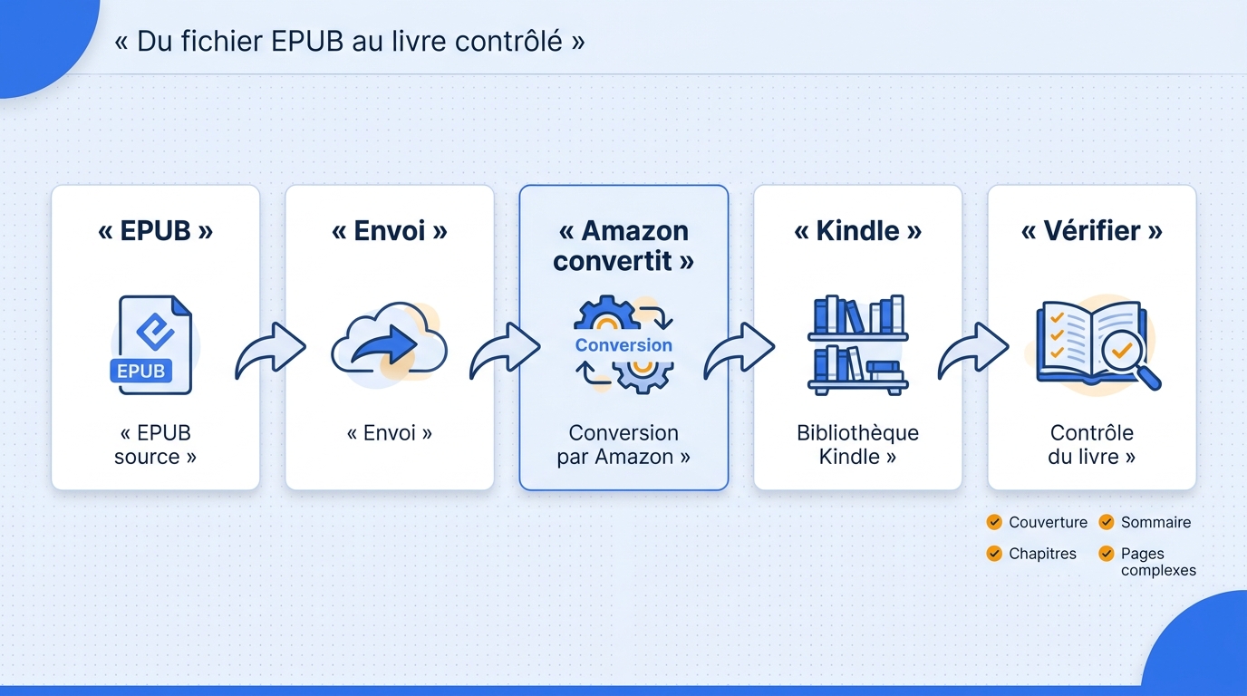 EPUB to Kindle : envoi officiel, Calibre et contrôles