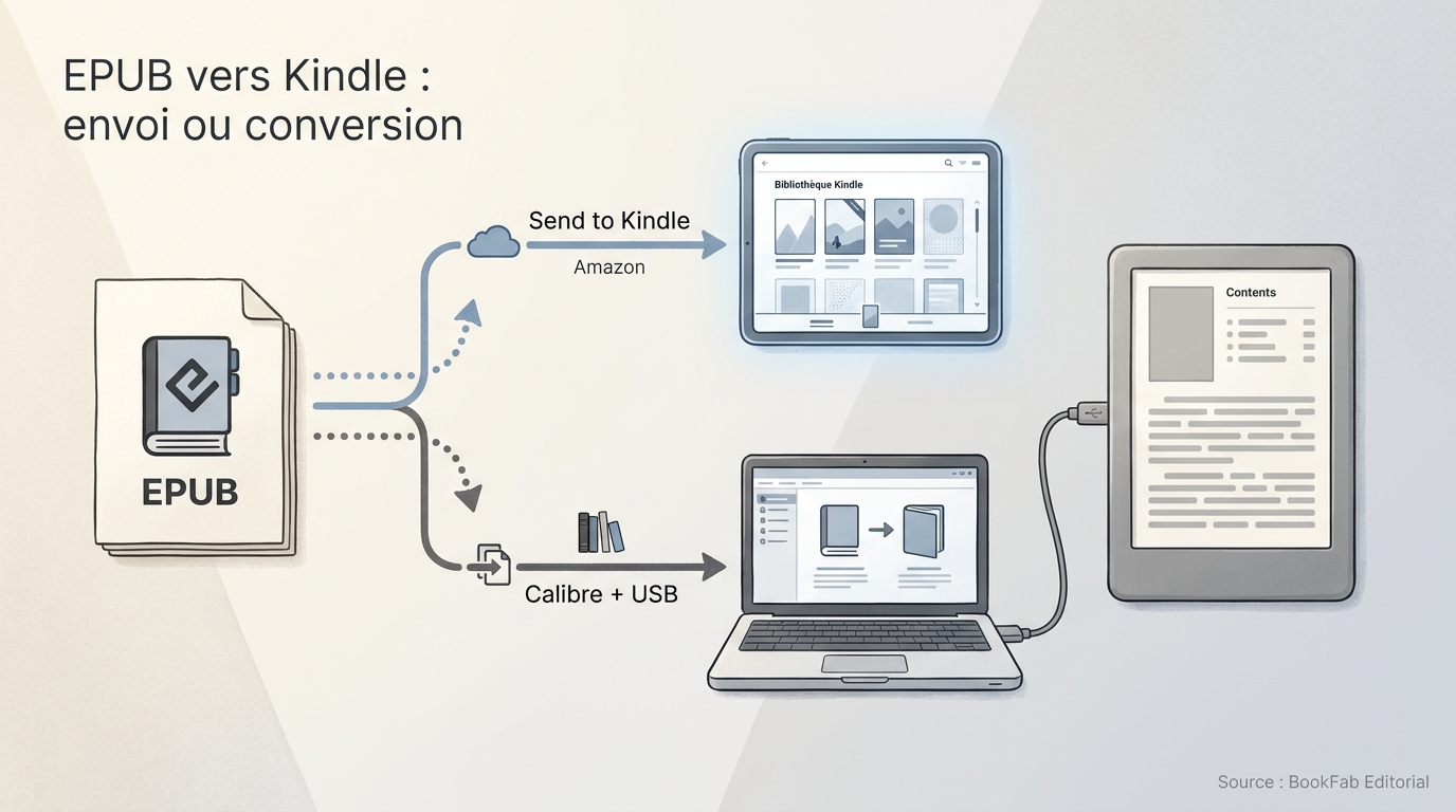 EPUB to Kindle : envoi officiel, Calibre et contrôles