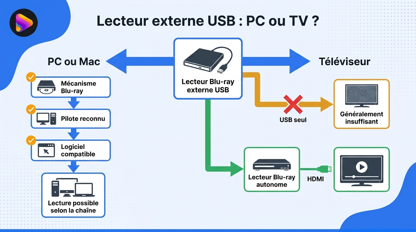 Peut-on lire un Blu-ray sur un lecteur DVD ? Non, 3 options