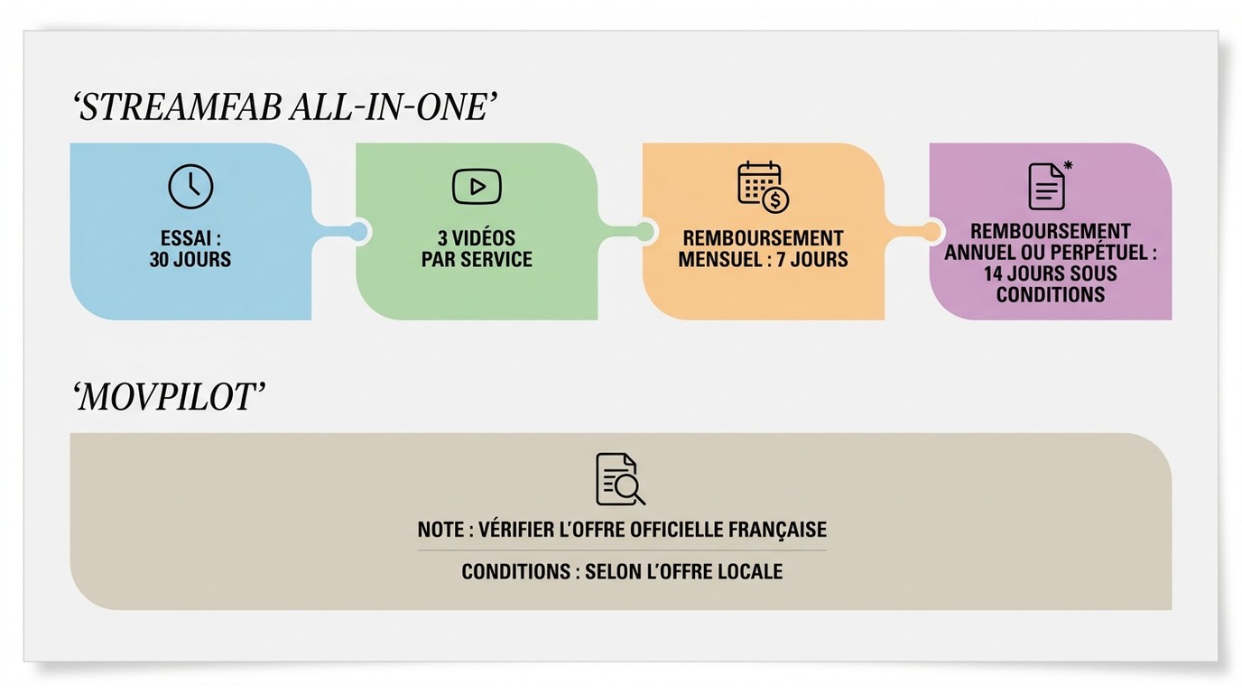 Conditions d’essai et de remboursement de StreamFab All-In-One