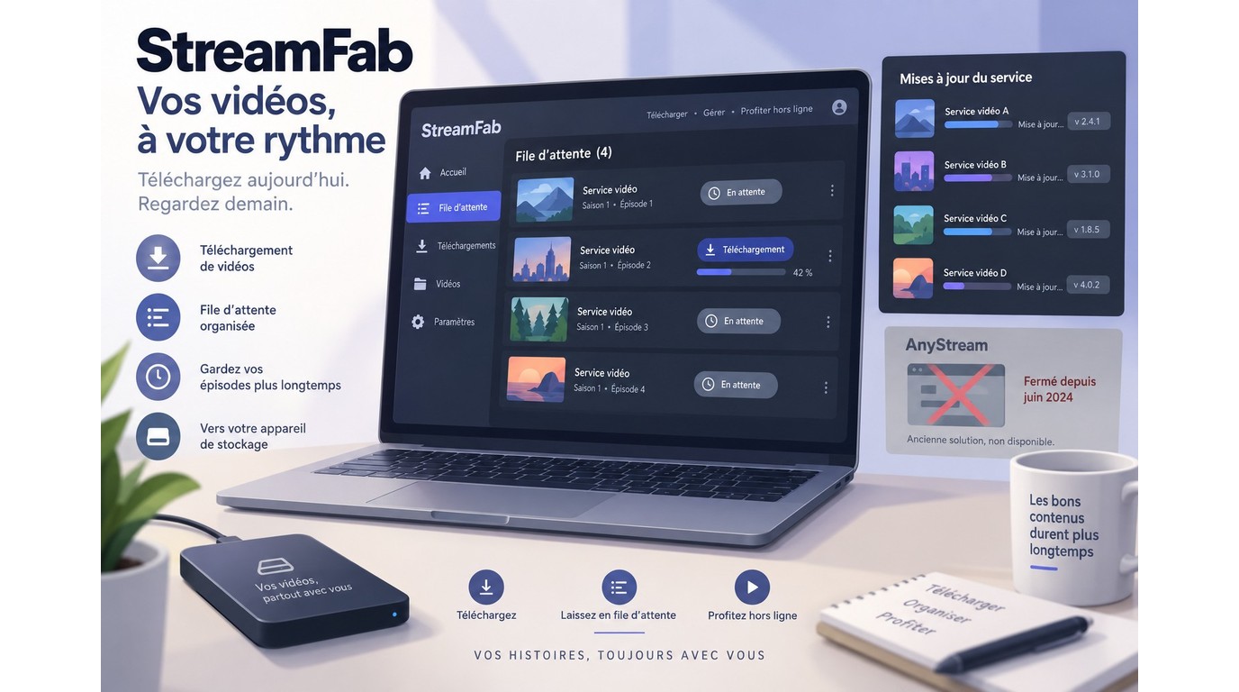 StreamFab : file d’épisodes et suivi des services pour le traitement par lots