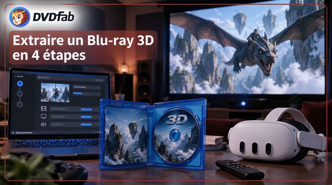 Extraire un Blu-ray 3D : 4 étapes pour Quest 3, projecteur et PC