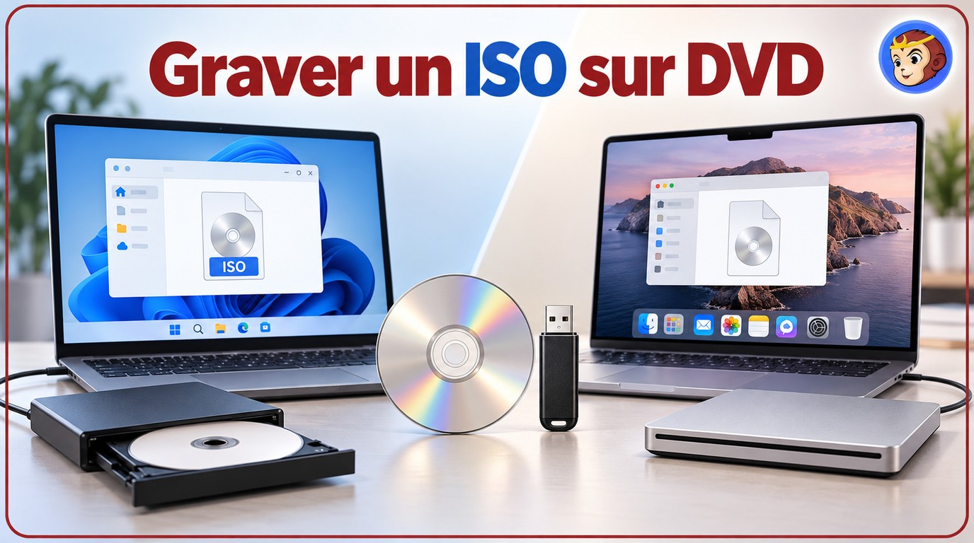 Graver un ISO sous Windows 10/11 et Mac : DVD ou USB ?