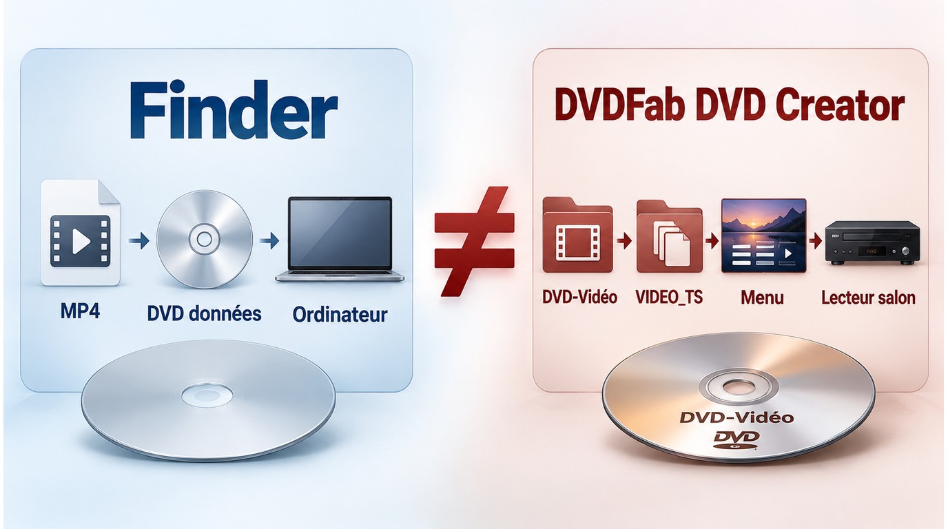 Différence entre un DVD de données Finder et un DVD-Vidéo lisible sur un lecteur de salon