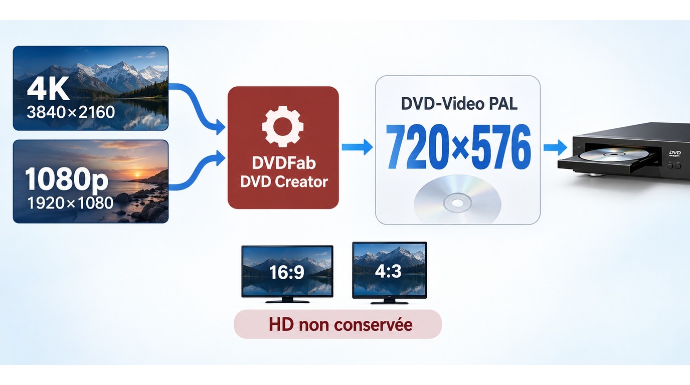 Réencodage d'une source 4K ou 1080p vers un DVD-Video PAL en 720x576