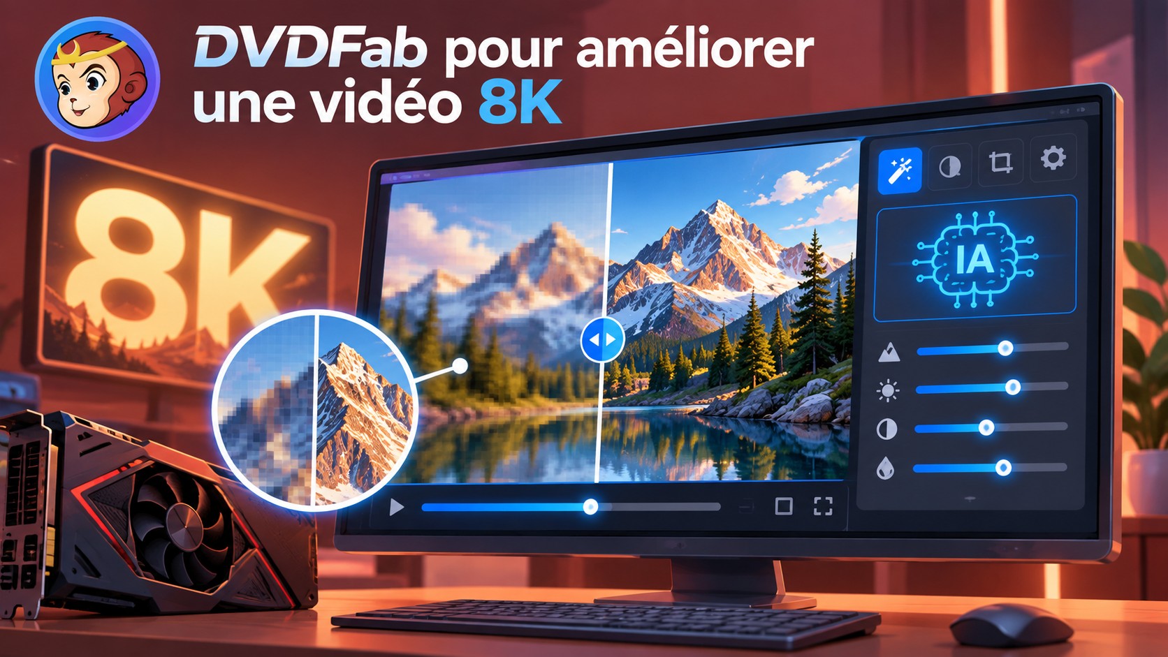 DVDFab Video Enhancer AI : quel outil pour la 8K ?