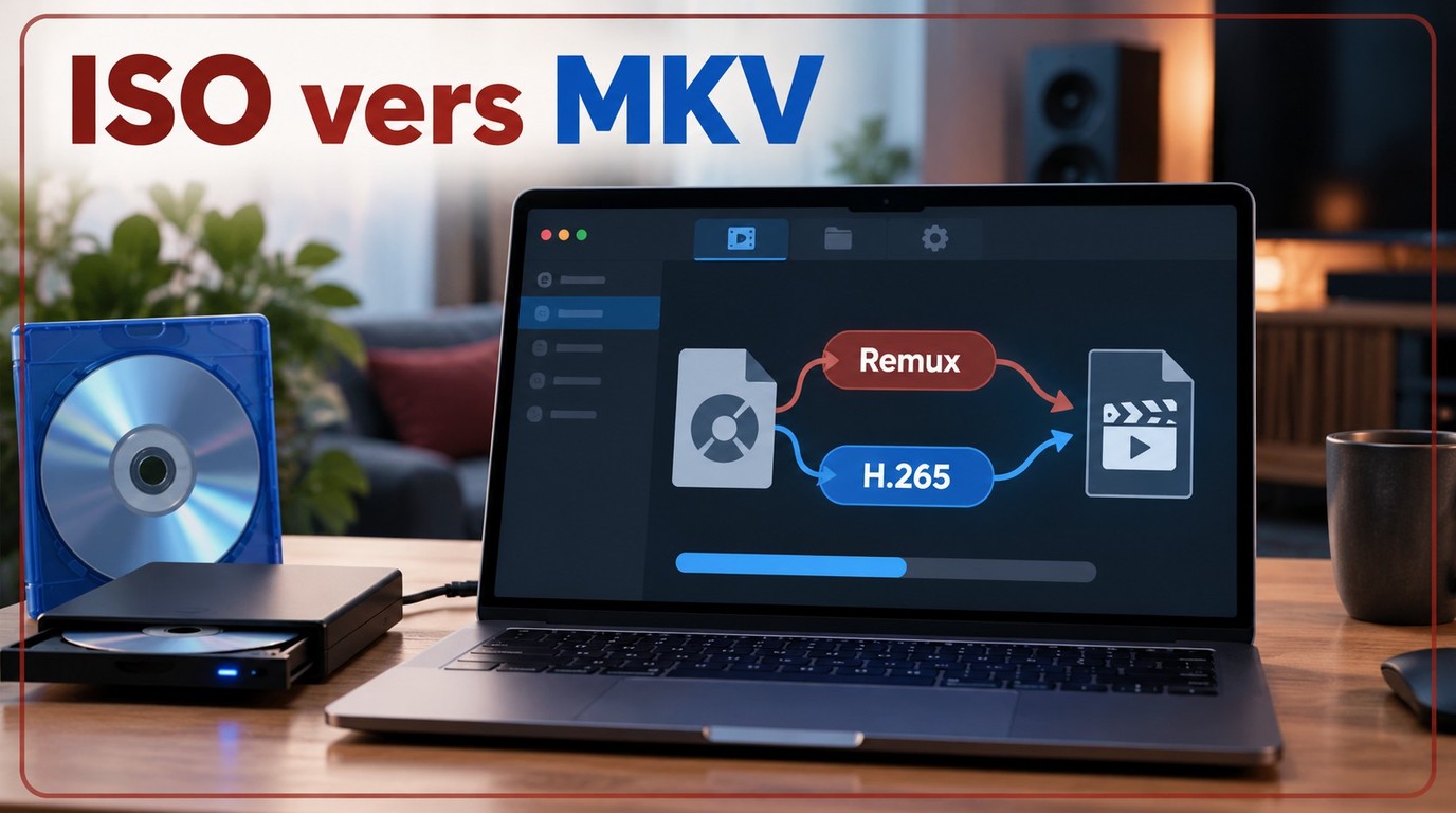 Convertir un ISO en MKV : remux sans perte ou réencodage