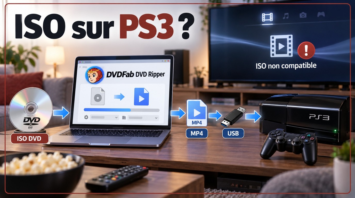 ISO DVD sur PS3 : convertir une vidéo en MP4 compatible