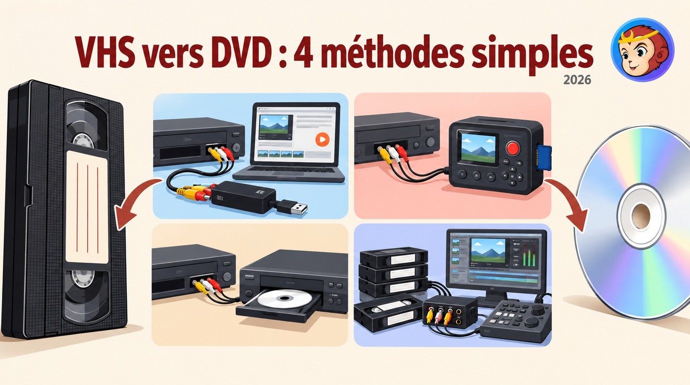 VHS vers DVD : 4 méthodes, dont un parcours gratuit